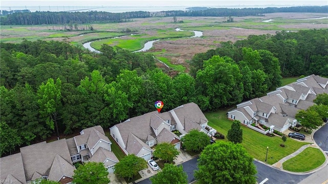 aerial perspective of suburban area