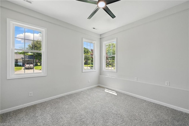 12 Carriage Ln, Newport News, VA 23606 - spare room with baseboards, carpet, and ceiling fan