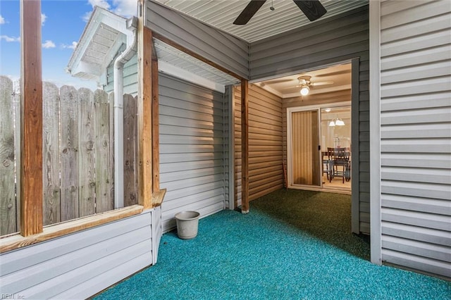 114 Gnarled Oak Ln, Yorktown, VA 23692 - view of patio with ceiling fan