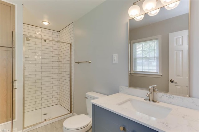 2509 Quail Ridge Ct, Chesapeake, VA 23321 - bathroom with toilet, a shower stall, and vanity