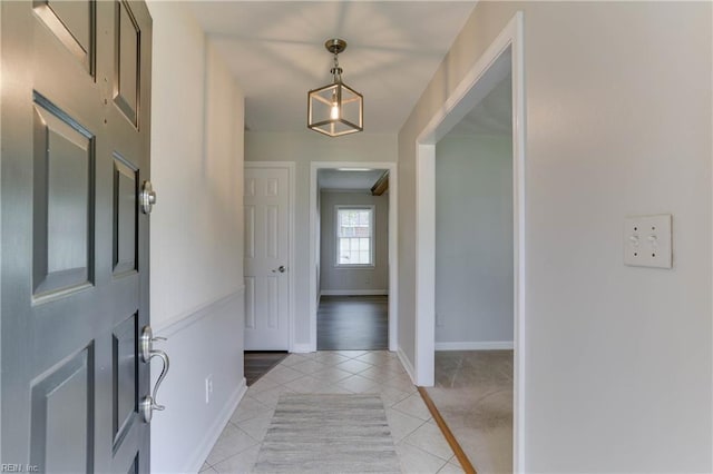 2509 Quail Ridge Ct, Chesapeake, VA 23321 - foyer with light tile patterned floors and baseboards