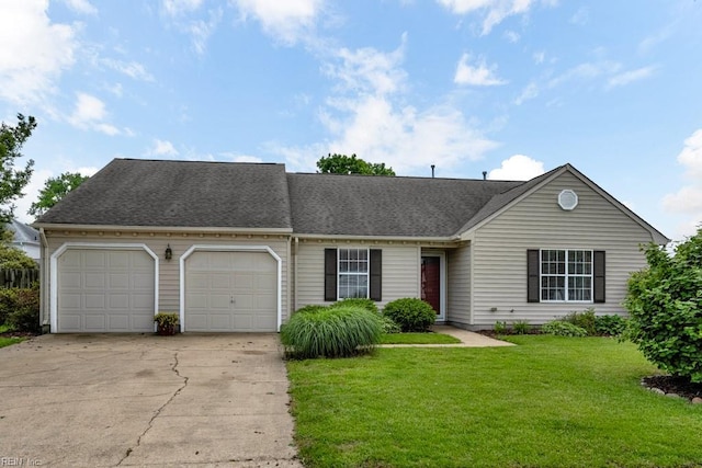 1909 Falling Sun Cir, Virginia Beach, VA 23454 - view of front facade with an attached garage, concrete driveway, a front yard, and roof with shingles