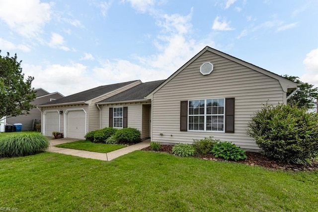 1909 Falling Sun Cir, Virginia Beach, VA 23454 - ranch-style home featuring a garage, a front lawn, and concrete driveway