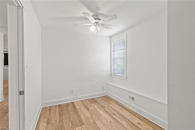 8575 Chesapeake Blvd, Norfolk, VA 23503 - unfurnished room with light wood finished floors, ceiling fan, and baseboards