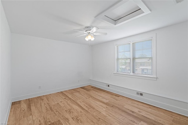 8575 Chesapeake Blvd, Norfolk, VA 23503 - unfurnished room featuring attic access, wood finished floors, a ceiling fan, and baseboards