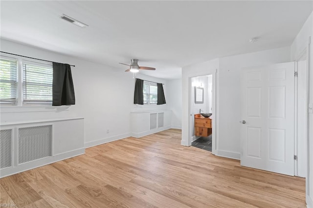 8575 Chesapeake Blvd, Norfolk, VA 23503 - unfurnished room with light wood-style floors, a ceiling fan, baseboards, and a smoke detector