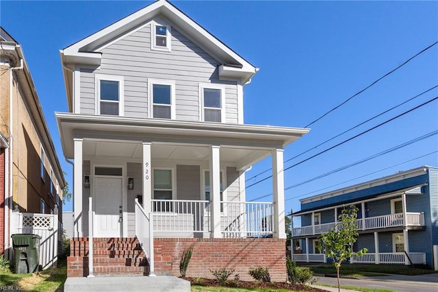 view of front of house featuring covered porch