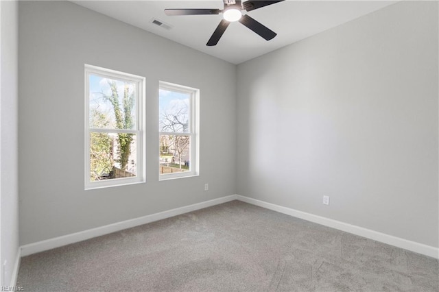 736 A Ave, Norfolk, VA 23504 - carpeted spare room with baseboards and a ceiling fan
