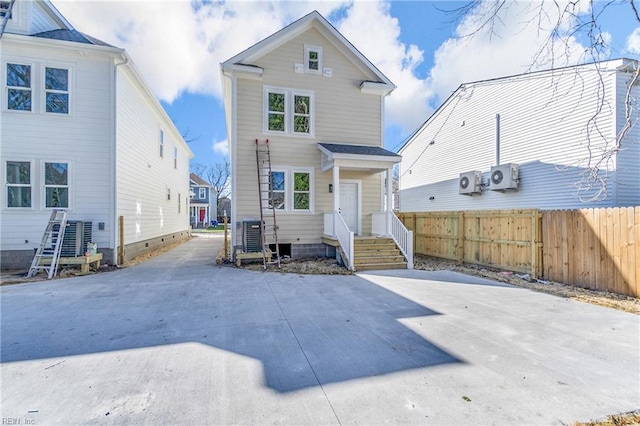 736 A Ave, Norfolk, VA 23504 - rear view of house with fence and a cooling unit