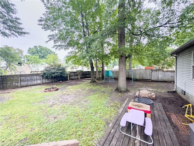 103 Lake St, Chesapeake, VA 23323 - view of yard with an outdoor fire pit