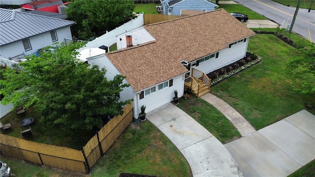 view from above of property