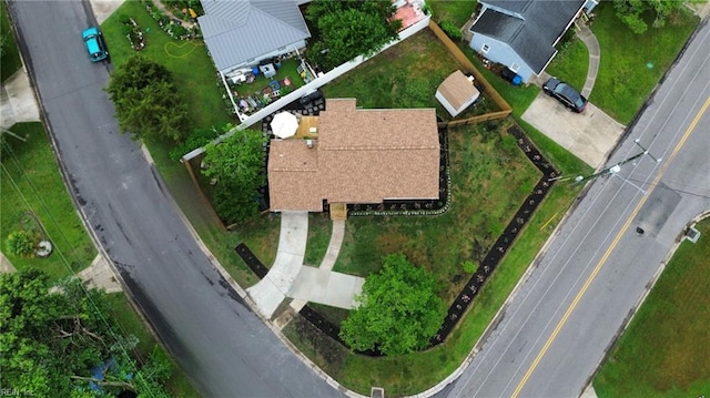 view from above of property