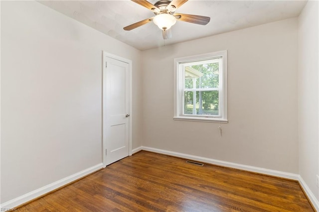 7716 Newport Ave, Norfolk, VA 23505 - unfurnished room featuring baseboards, wood finished floors, and ceiling fan