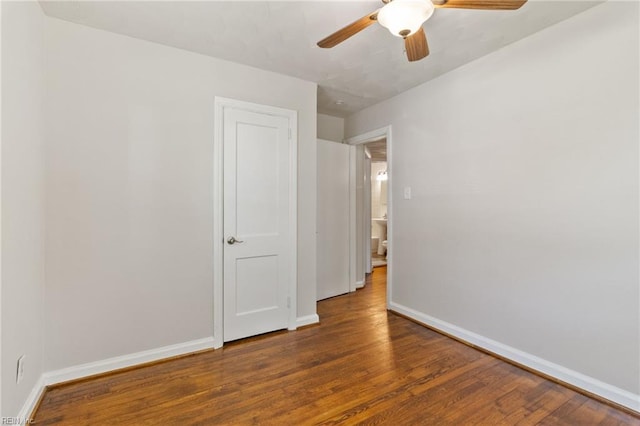 7716 Newport Ave, Norfolk, VA 23505 - unfurnished room with baseboards, wood finished floors, and ceiling fan