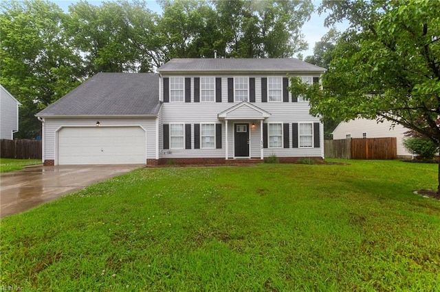 213 Fallawater Way, Suffolk, VA 23434 - colonial-style house featuring a garage and concrete driveway