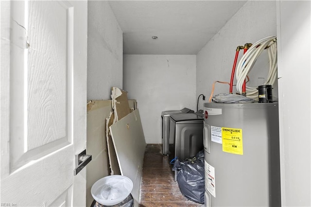 1607 Dellaire Dr, Elizabeth City, NC 27909 - utility room with electric water heater and washer / dryer