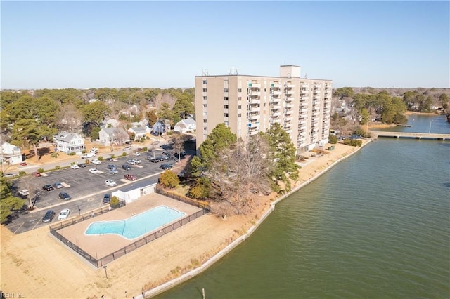 7320 Glenroie Ave Unit 8E, Norfolk, VA 23505 - bird's eye view of a large body of water, a pool, and apartment complex / building