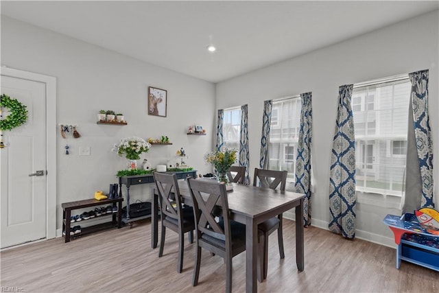 954 Olmstead St, Chesapeake, VA 23323 - dining room with light wood-type flooring, baseboards, and recessed lighting