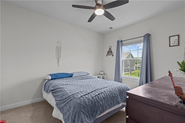 954 Olmstead St, Chesapeake, VA 23323 - carpeted bedroom with baseboards and ceiling fan