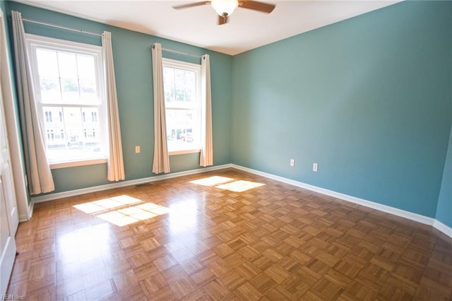 2933 Crossings Dr, Chesapeake, VA 23321 - empty room with ceiling fan and baseboards