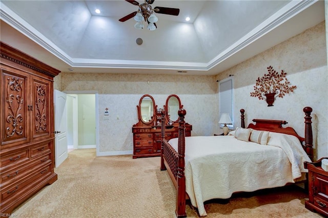 1813 Taft Rd, Chesapeake, VA 23322 - bedroom with a tray ceiling, carpet flooring, ceiling fan, and recessed lighting