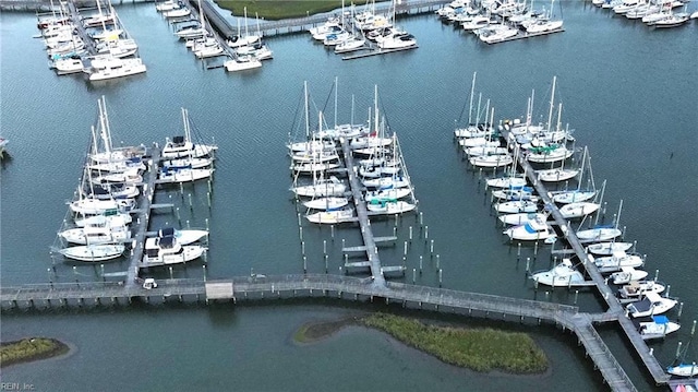 242 Genoa Dr Unit 20, Hampton, VA 23664 - drone / aerial view of numerous boat docks and a large body of water