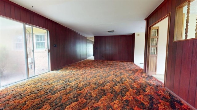 1030 Mary Peake Blvd, Hampton, VA 23666 - hall with carpet and wooden walls