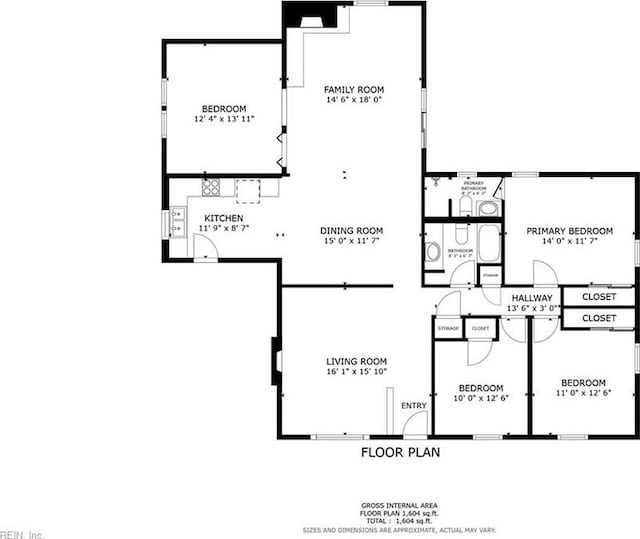 1030 Mary Peake Blvd, Hampton, VA 23666 - home floor plan