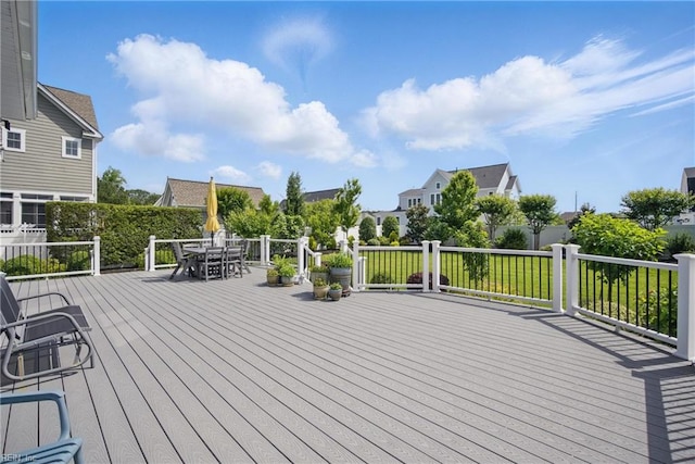 2244 Rio Rancho Dr, Virginia Beach, VA 23456 - wooden terrace with outdoor dining area