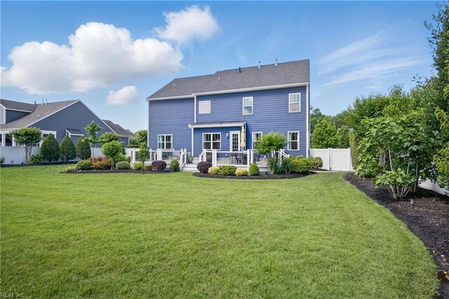 2244 Rio Rancho Dr, Virginia Beach, VA 23456 - rear view of property featuring a wooden deck