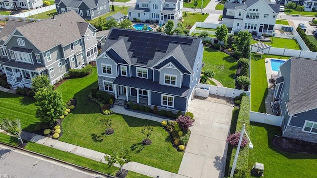 2244 Rio Rancho Dr, Virginia Beach, VA 23456 - aerial perspective of suburban area with a pool area