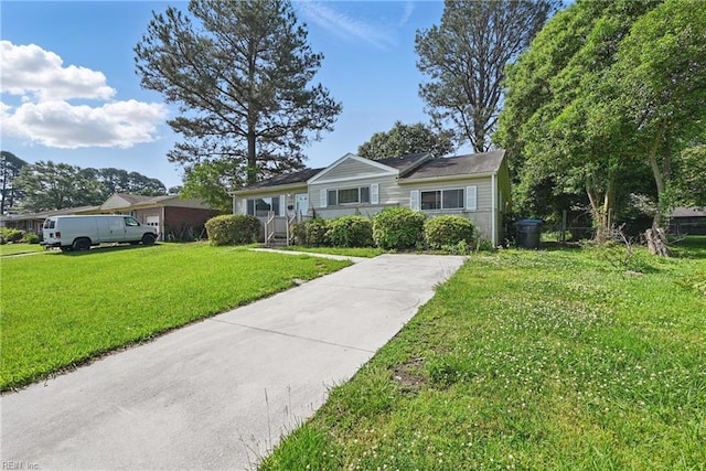 3813 Honeytree Ln, Virginia Beach, VA 23452 - view of front of house with a front lawn and concrete driveway