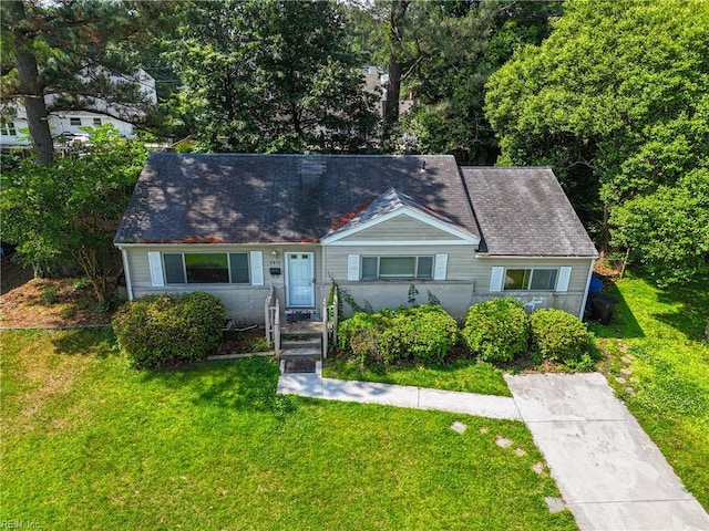 3813 Honeytree Ln, Virginia Beach, VA 23452 - view of front of property with a front yard and roof with shingles