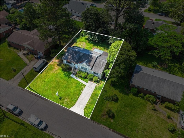 3813 Honeytree Ln, Virginia Beach, VA 23452 - aerial perspective of suburban area with property boundaries highlighted