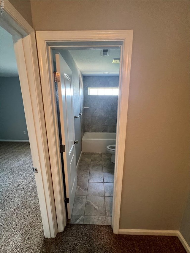 405 San Antonio Blvd, Norfolk, VA 23505 - full bathroom with toilet, a bath, baseboards, and a shower