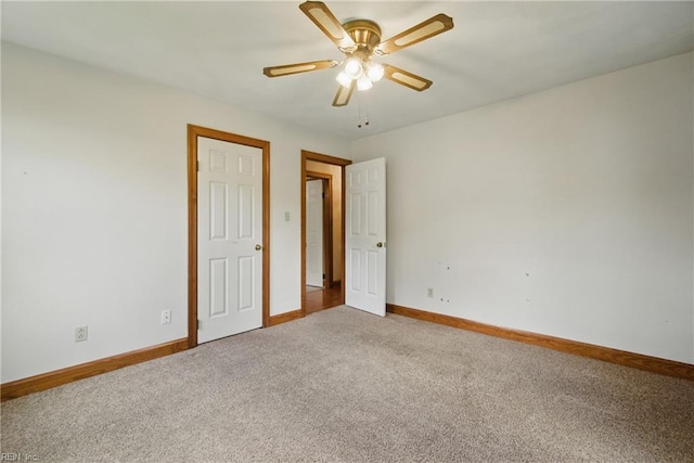 1121 Vineyard Dr, Chesapeake, VA 23322 - carpeted spare room featuring baseboards and a ceiling fan