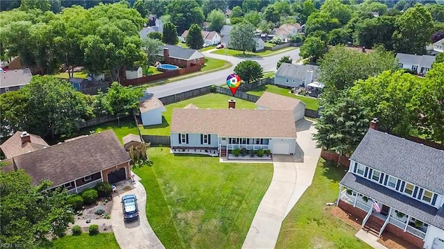 1121 Vineyard Dr, Chesapeake, VA 23322 - aerial view of residential area