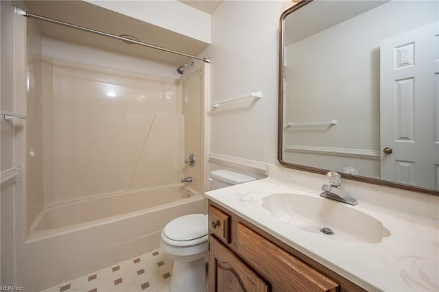 1217 Peoples Way, Virginia Beach, VA 23451 - full bathroom with toilet, vanity, shower / tub combination, and tile patterned floors