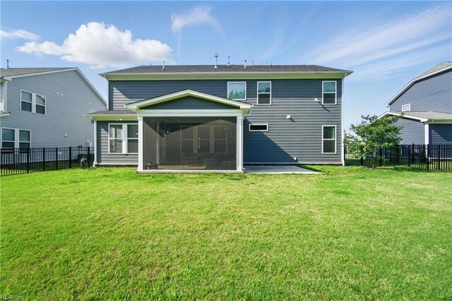 1028 Egret Ln, Suffolk, VA 23434 - back of property featuring a sunroom