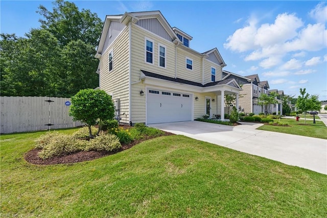 605 Middleton Way, Chesapeake, VA 23322 - craftsman-style house with concrete driveway, an attached garage, and board and batten siding