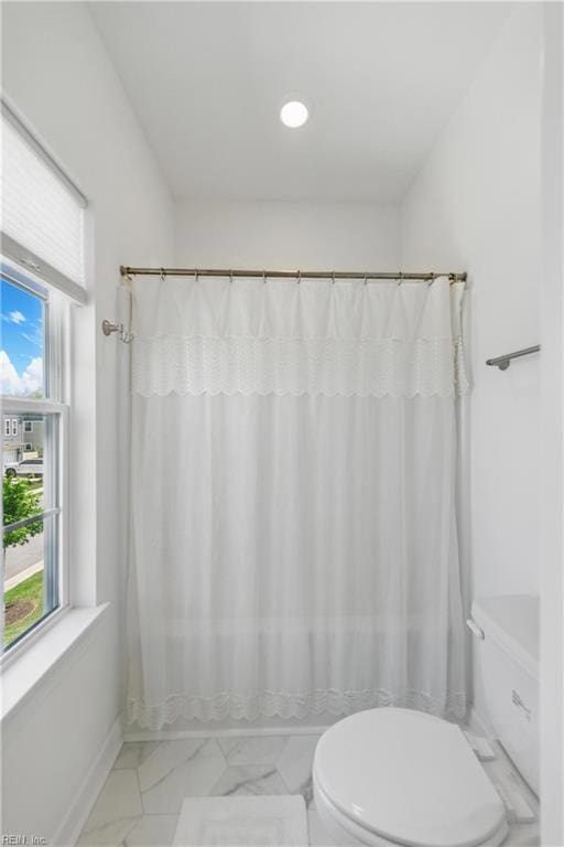 605 Middleton Way, Chesapeake, VA 23322 - bathroom featuring marble look tile flooring and toilet