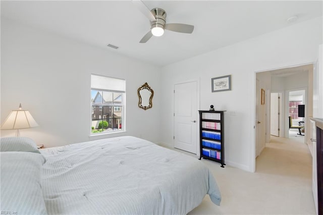 605 Middleton Way, Chesapeake, VA 23322 - bedroom with light colored carpet, multiple windows, baseboards, and ceiling fan
