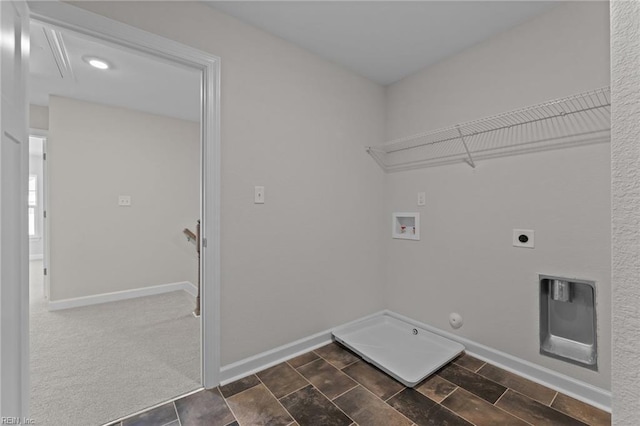 224 Preserve Way, Suffolk, VA 23434 - washroom featuring gas dryer hookup, washer hookup, electric dryer hookup, and baseboards