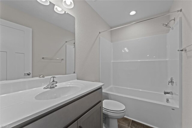 224 Preserve Way, Suffolk, VA 23434 - full bath with washtub / shower combination, toilet, vanity, and tile patterned floors