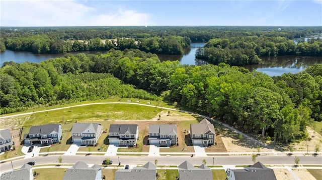 224 Preserve Way, Suffolk, VA 23434 - aerial view of residential area with a large body of water and a forest