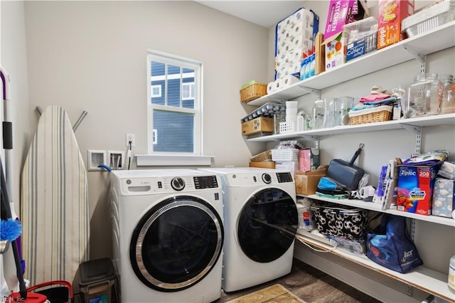 110 Sea Hero Ct, Suffolk, VA 23435 - washroom featuring separate washer and dryer and wood finished floors
