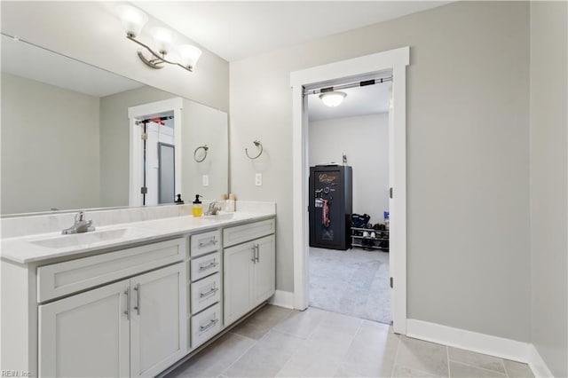 110 Sea Hero Ct, Suffolk, VA 23435 - full bath featuring double vanity, tile patterned flooring, and baseboards