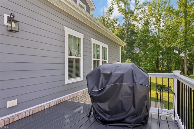 110 Sea Hero Ct, Suffolk, VA 23435 - wooden terrace with area for grilling