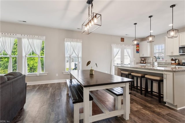 110 Sea Hero Ct, Suffolk, VA 23435 - dining space with dark wood-type flooring and baseboards