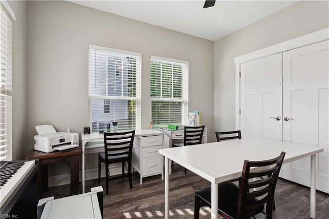 110 Sea Hero Ct, Suffolk, VA 23435 - dining room with dark wood finished floors and a desk